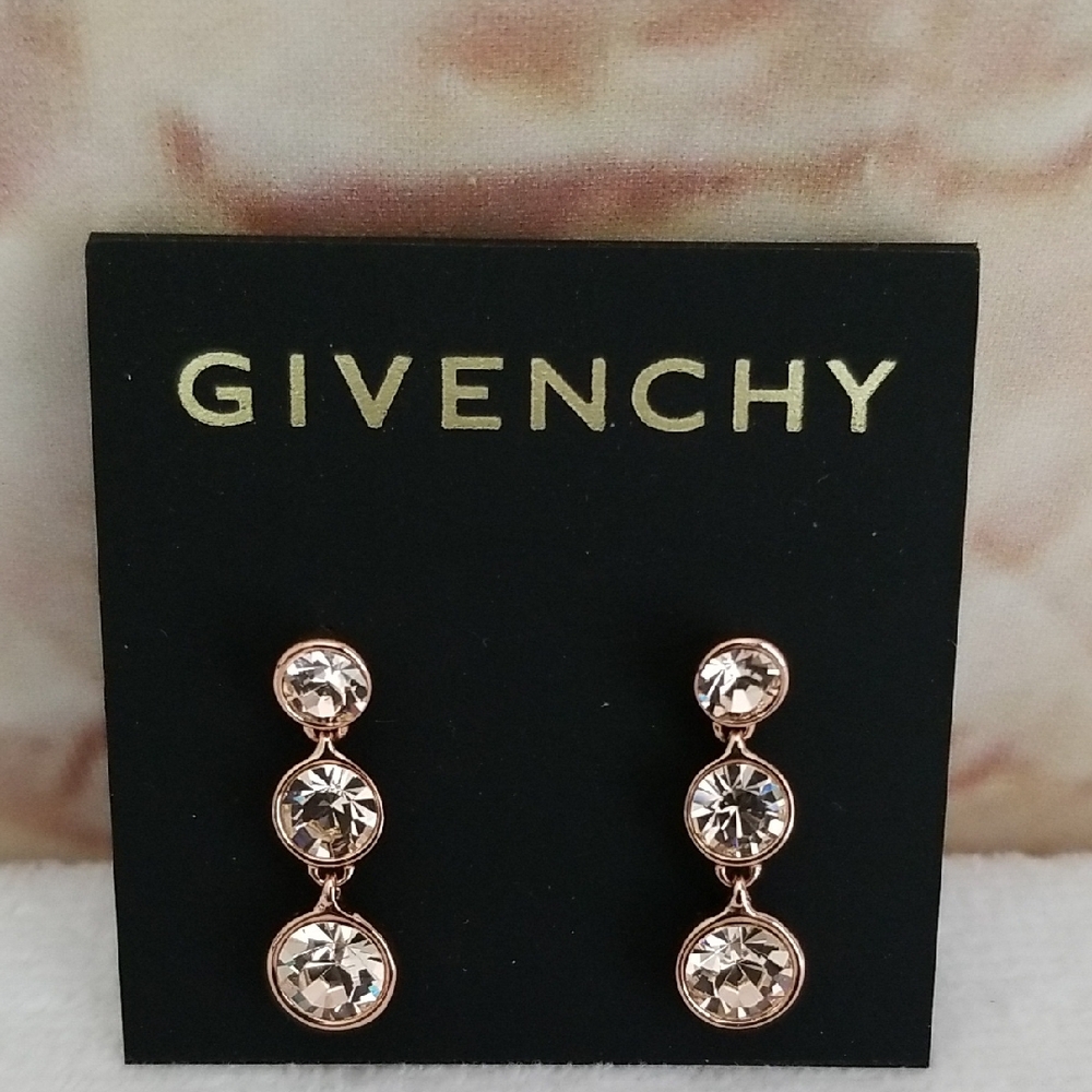 New Givenchy Rose Crystal Drop Earring